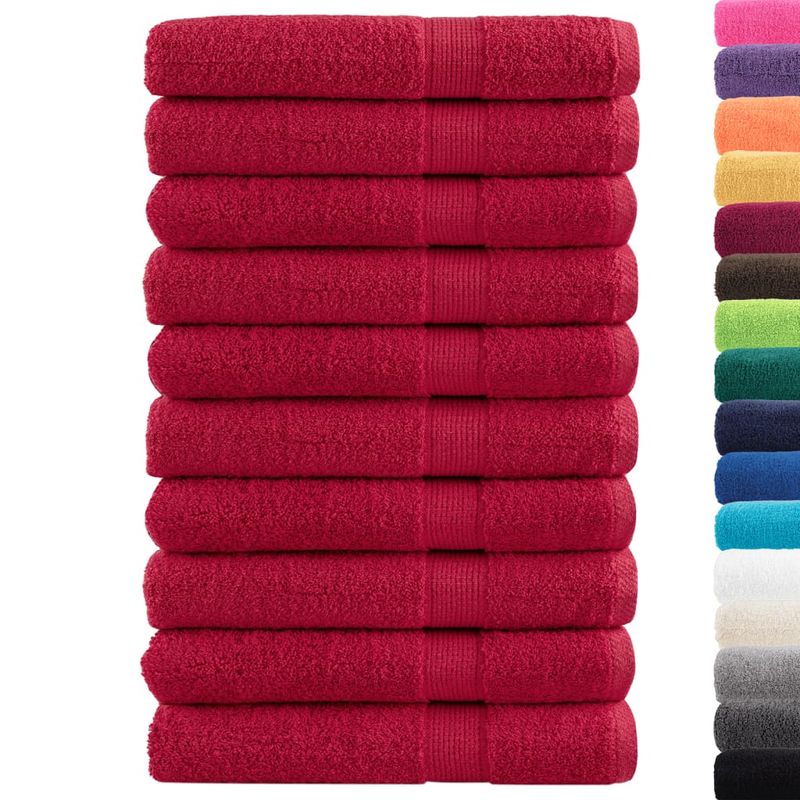 Casa si Gradina - Textile si covoare - Textile baie - Prosoape - Prosoape de sauna premium 10 buc. 80x200 cm 600 gsm 100% bumbac, roșu - Infinity.ro
