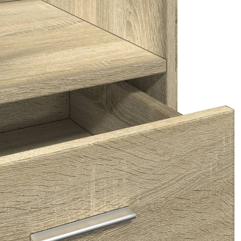 Casa si Gradina - Mobilier - Mese si birouri - Birouri - Pupitru roti si sertar stejar sonoma 55x55x107cm lemn prelucrat - Infinity.ro