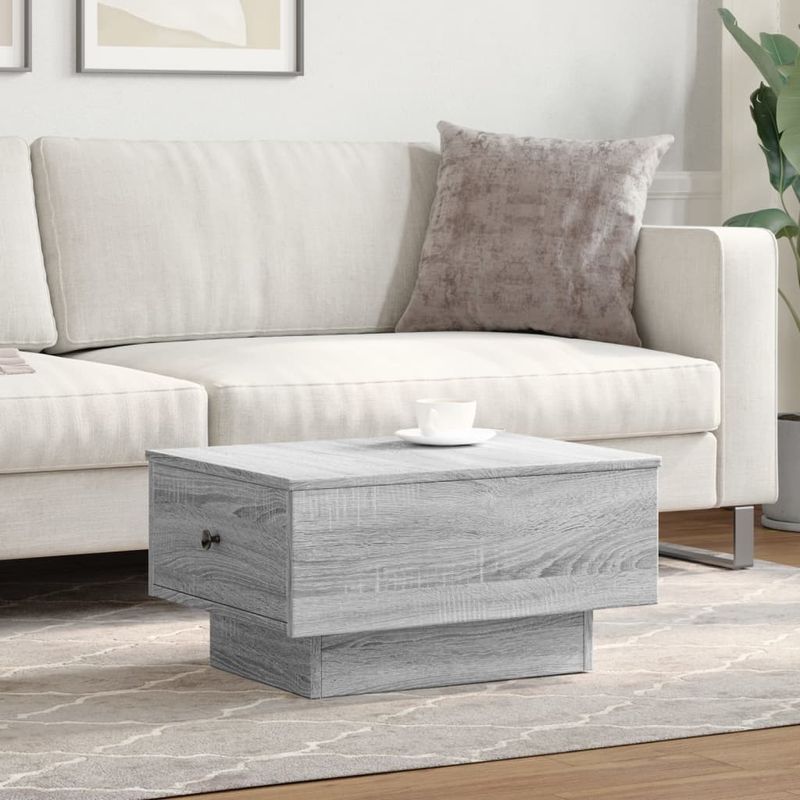 Casa si Gradina - Mobilier - Mese si birouri - Masute de cafea - Masuta de cafea, gri sonoma, 60x45x31 cm, lemn prelucrat - Infinity.ro