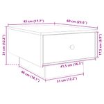 Casa si Gradina - Mobilier - Mese si birouri - Masute de cafea - Masuta de cafea, gri sonoma, 60x45x31 cm, lemn prelucrat - Infinity.ro