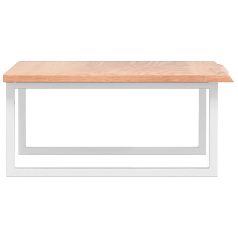 Casa si Gradina - Mobilier - Biblioteci si rafturi - Rafturi - Raft pentru lavoar montat pe perete, otel și lemn masiv stejar, maro deschis și alb, mărime 60x60x2 cm, model dreptunghiular - Infinity.ro
