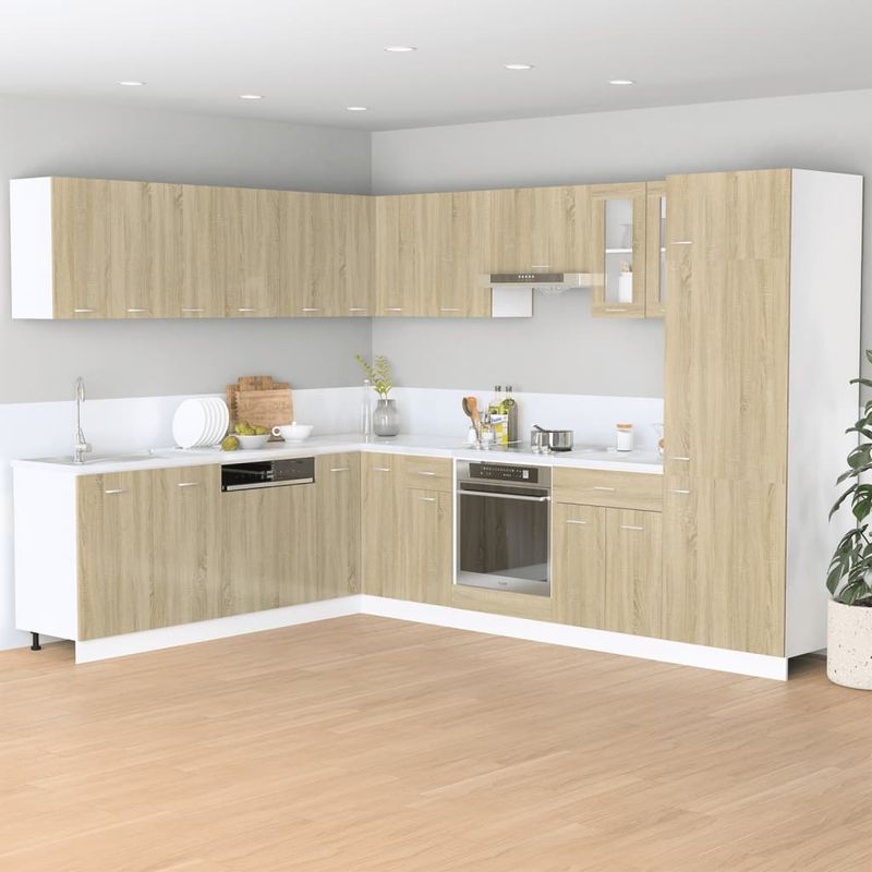 Casa si Gradina - Mobilier - Comode si corpuri - Corpuri bucatarie - Dulap suspendat, stejar Sonoma, 80 x 31 x 60 cm, PAL - Infinity.ro