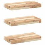 Casa si Gradina - Mobilier - Biblioteci si rafturi - Rafturi - Rafturi suspendate 3 buc. 40x20x4 cm lemn masiv acacia netratat, natural - Infinity.ro