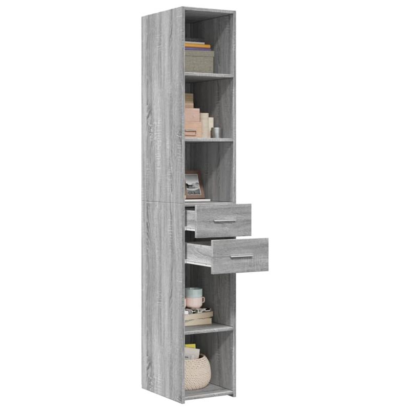 Casa si Gradina - Mobilier - Comode si corpuri - Corpuri bucatarie - Dulap inalt, gri sonoma, 30x42,5x185 cm, lemn prelucrat - Infinity.ro