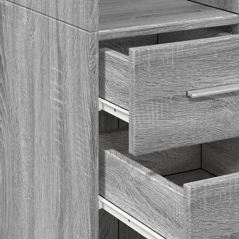 Casa si Gradina - Mobilier - Comode si corpuri - Corpuri bucatarie - Dulap inalt, gri sonoma, 30x42,5x185 cm, lemn prelucrat - Infinity.ro