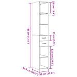 Casa si Gradina - Mobilier - Comode si corpuri - Corpuri bucatarie - Dulap inalt, gri sonoma, 30x42,5x185 cm, lemn prelucrat - Infinity.ro