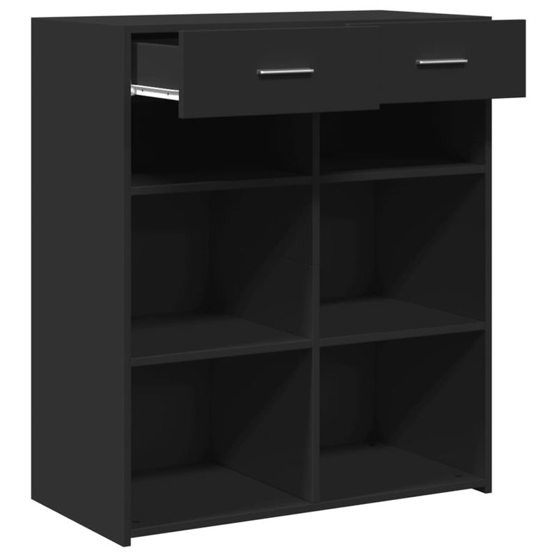 Casa si Gradina - Mobilier - Comode si corpuri - Comode - Dulap, negru, 80x42,5x93 cm, lemn prelucrat - Infinity.ro