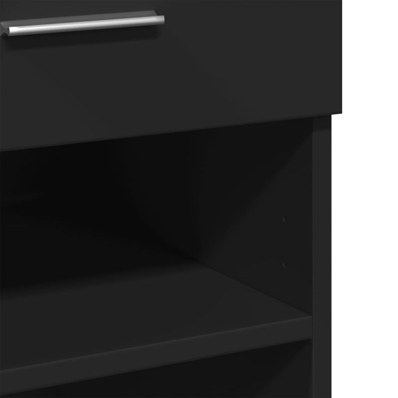 Casa si Gradina - Mobilier - Comode si corpuri - Comode - Dulap, negru, 80x42,5x93 cm, lemn prelucrat - Infinity.ro
