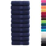 Casa si Gradina - Textile si covoare - Textile baie - Prosoape - Prosoape premium 10buc., bleumarin 30x30cm, 600 gsm 100% bumbac - Infinity.ro