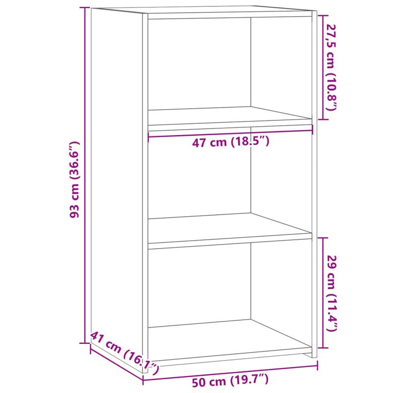 Casa si Gradina - Mobilier - Comode si corpuri - Comode - Dulap, sonoma gri, 50x41x93 cm, lemn prelucrat - Infinity.ro
