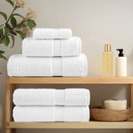 Casa si Gradina - Textile si covoare - Textile baie - Prosoape - Prosoape premium 4 buc alb 100x200cm 600gsm 100% bumbac - Infinity.ro