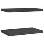 Casa si Gradina - Mobilier - Biblioteci si rafturi - Rafturi - Rafturi de perete, 2 buc., 50x30x3 cm, negru otel inoxidabil - Infinity.ro