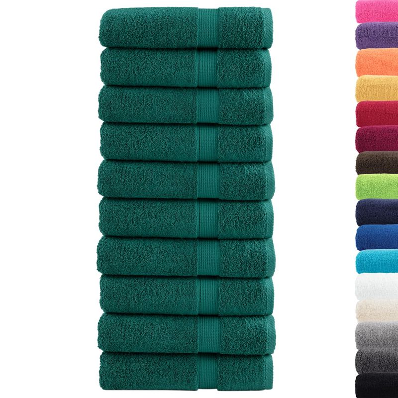 Casa si Gradina - Textile si covoare - Textile baie - Prosoape - Prosoape de baie premium 10 buc. 100x150 cm 600 gsm 100% bumbac, verde - Infinity.ro