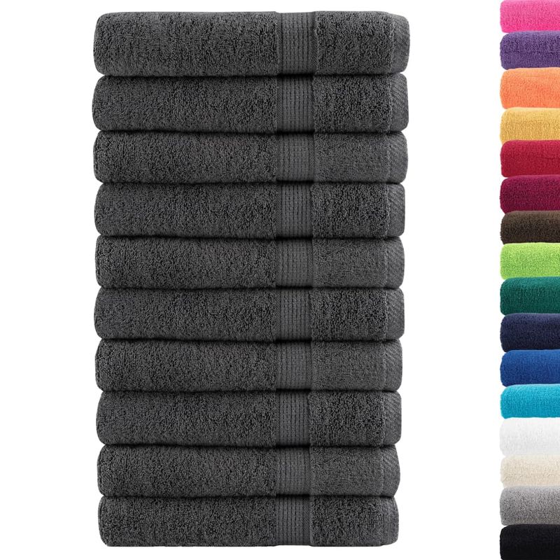Casa si Gradina - Textile si covoare - Textile baie - Prosoape - Prosoape premium 10 buc antracit 100x200 cm 600 gsm 100% bumbac - Infinity.ro