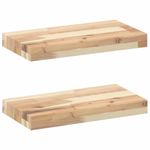 Casa si Gradina - Mobilier - Biblioteci si rafturi - Rafturi - Rafturi suspendate 2 buc. 60x20x4 cm lemn masiv acacia netratat, natural - Infinity.ro