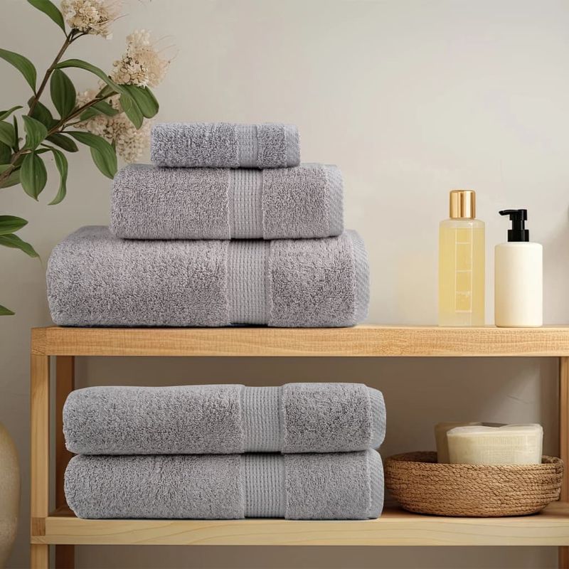 Casa si Gradina - Textile si covoare - Textile baie - Prosoape - Prosoape oaspeti premium, 2 buc. gri 30x50cm 600gsm 100% bumbac - Infinity.ro