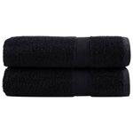 Casa si Gradina - Textile si covoare - Textile baie - Prosoape - Prosoape de maini premium 2buc. 50x100cm 600 gsm 100% bumbac, negru - Infinity.ro