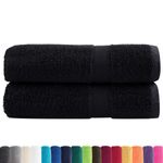 Casa si Gradina - Textile si covoare - Textile baie - Prosoape - Prosoape de maini premium 2buc. 50x100cm 600 gsm 100% bumbac, negru - Infinity.ro