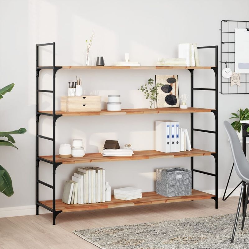 Casa si Gradina - Mobilier - Biblioteci si rafturi - Rafturi - Rafturi suspendate 3 buc. 160x40x2cm lemn masiv acacia netratat, finisat în ulei - Infinity.ro