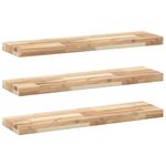 Casa si Gradina - Mobilier - Biblioteci si rafturi - Rafturi - Rafturi plutitoare 3 buc. 100x20x4cm lemn masiv acacia netratat - Infinity.ro