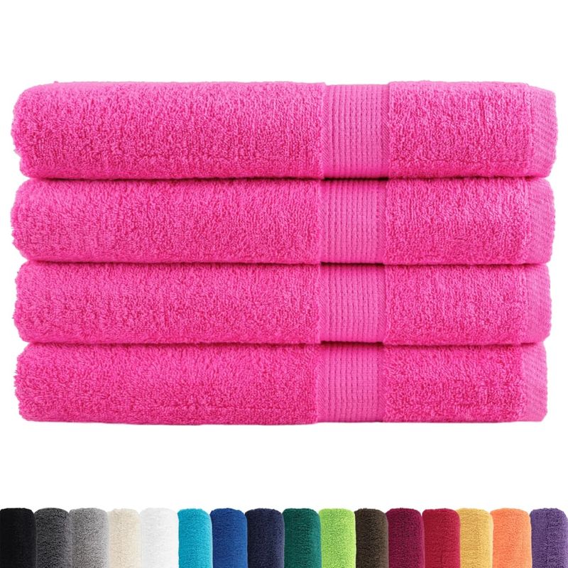 Casa si Gradina - Textile si covoare - Textile baie - Prosoape - Prosoape premium 4 buc. roz 100x200cm 600gsm 100% bumbac - Infinity.ro