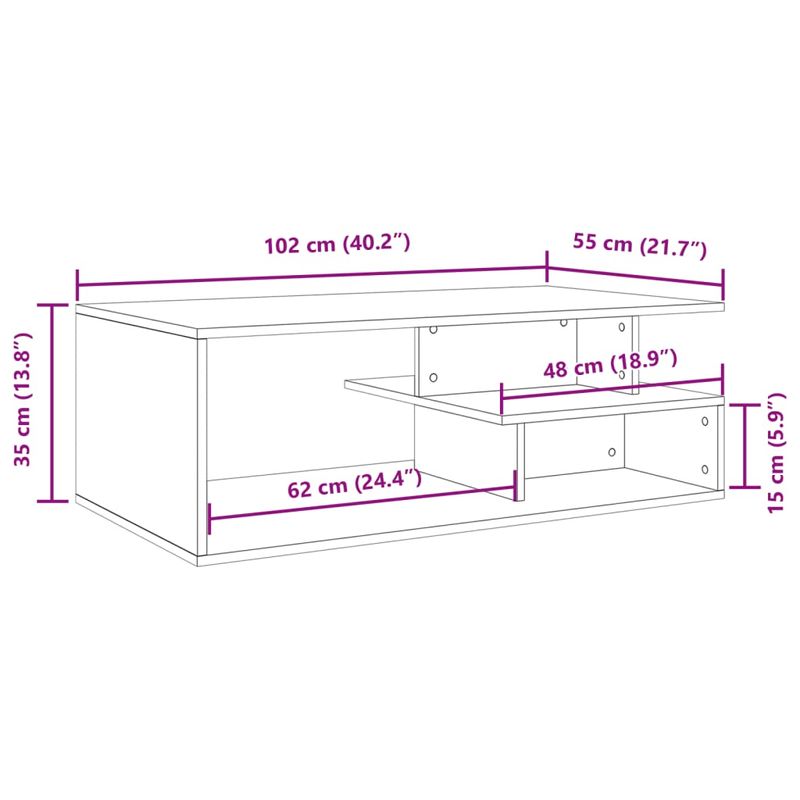 Casa si Gradina - Mobilier - Mese si birouri - Masute de cafea - Masuta de cafea, negru, 102x55x35 cm, lemn prelucrat - Infinity.ro