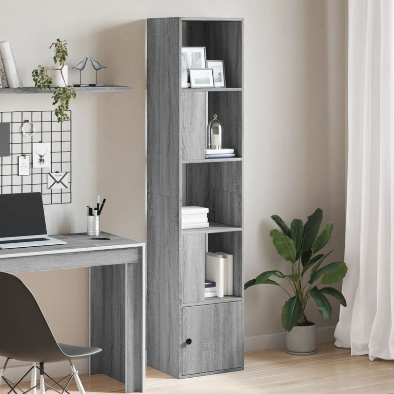Casa si Gradina - Mobilier - Biblioteci si rafturi - Biblioteci - Biblioteca, gri sonoma, 40x36x189 cm, lemn prelucrat - Infinity.ro