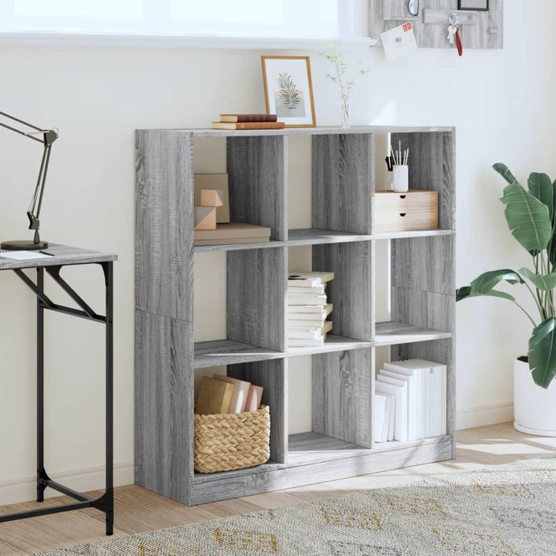 Casa si Gradina - Mobilier - Biblioteci si rafturi - Biblioteci - Biblioteca, gri sonoma, 102x32x108 cm, lemn prelucrat - Infinity.ro