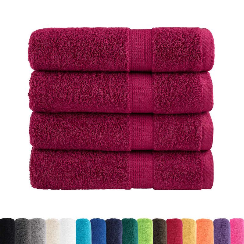 Casa si Gradina - Textile si covoare - Textile baie - Prosoape - Prosoape de dus premium 4 buc 70x140cm 600 gsm 100% bumbac, bordo - Infinity.ro
