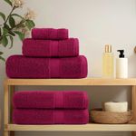 Casa si Gradina - Textile si covoare - Textile baie - Prosoape - Prosoape de dus premium 4 buc 70x140cm 600 gsm 100% bumbac, bordo - Infinity.ro