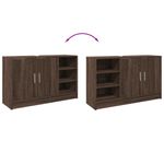 Casa si Gradina - Mobilier - Mobilier baie - Comode baie - Dulap de chiuveta, stejar maro, 90x29x55 cm, lemn prelucrat - Infinity.ro