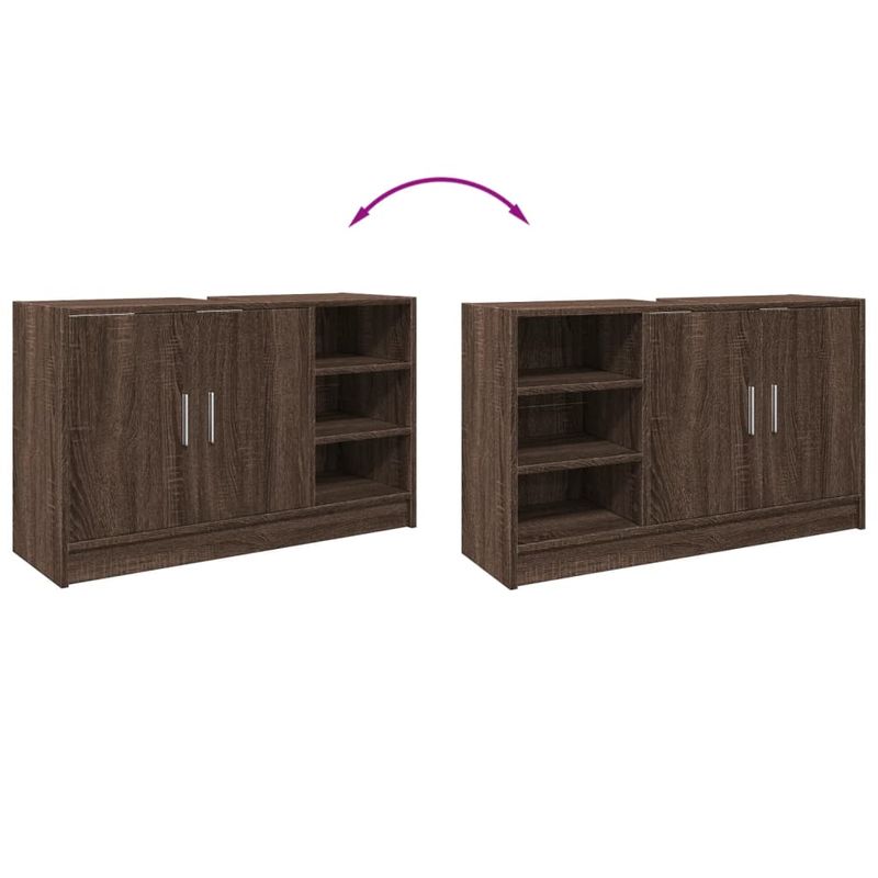 Casa si Gradina - Mobilier - Mobilier baie - Comode baie - Dulap de chiuveta, stejar maro, 90x29x55 cm, lemn prelucrat - Infinity.ro