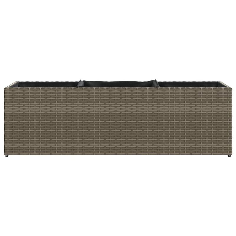 Casa si Gradina - Gradinarit si plante - Plante si ghivece - Ghivece si suporturi - Jardiniera de gradina cu 3 ghivece gri 105x30x32 cm poliratan - Infinity.ro