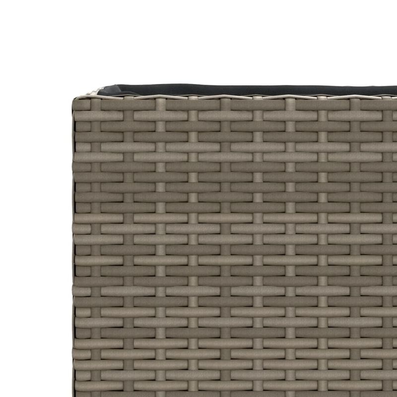 Casa si Gradina - Gradinarit si plante - Plante si ghivece - Ghivece si suporturi - Jardiniera de gradina cu 3 ghivece gri 105x30x32 cm poliratan - Infinity.ro
