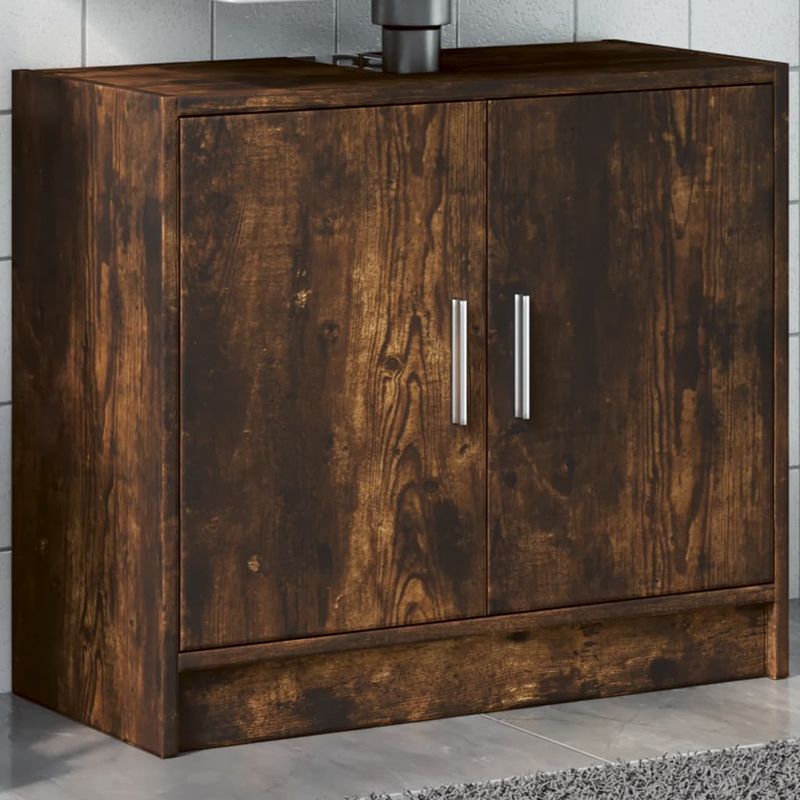 Casa si Gradina - Mobilier - Mobilier baie - Comode baie - Dulap de chiuveta, stejar fumuriu, 63x29x55 cm, lemn prelucrat - Infinity.ro