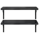 Casa si Gradina - Mobilier - Biblioteci si rafturi - Rafturi - Rafturi de perete 2 buc., 75x40 cm, negru otel inoxidabil - Infinity.ro