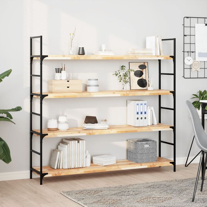 Casa si Gradina - Mobilier - Biblioteci si rafturi - Rafturi - Rafturi suspendate 2 buc. 120x30x4cm lemn masiv acacia netratat, natural - Infinity.ro