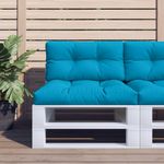 Casa si Gradina - Gradina si terasa - Mobilier exterior - Perne decorative exterior - Perne de paleti, 2 buc., albastru, material textil - Infinity.ro