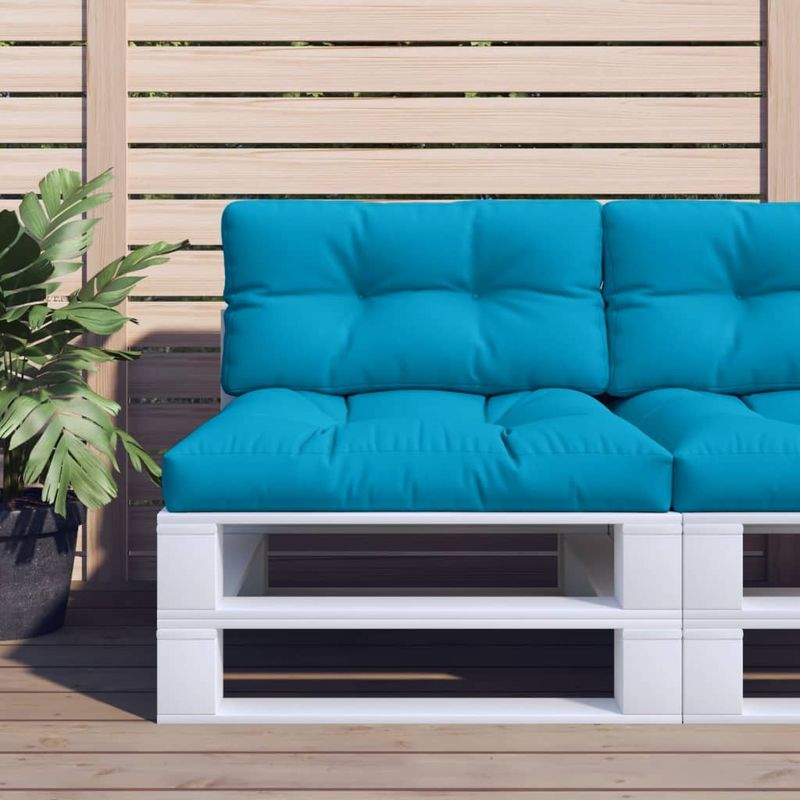Casa si Gradina - Gradina si terasa - Mobilier exterior - Perne decorative exterior - Perne de paleti, 2 buc., albastru, material textil - Infinity.ro