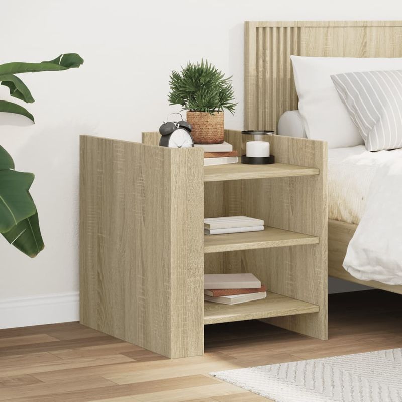Casa si Gradina - Mobilier - Comode si corpuri - Noptiere - Noptiera, stejar sonoma, 45x50x50 cm, lemn prelucrat - Infinity.ro
