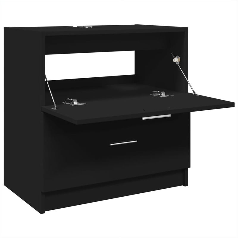 Casa si Gradina - Mobilier - Mobilier baie - Comode baie - Dulap de chiuveta, negru, 59x37x59 cm, lemn prelucrat - Infinity.ro