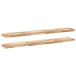 Casa si Gradina - Mobilier - Biblioteci si rafturi - Rafturi - Rafturi plutitoare 2 buc. 140x20x4cm lemn masiv acacia netratat - Infinity.ro
