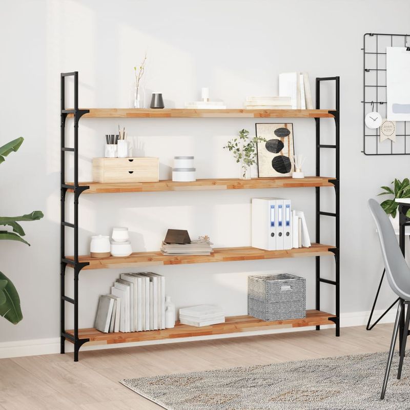 Casa si Gradina - Mobilier - Biblioteci si rafturi - Rafturi - Rafturi suspendate 2 buc. 160x20x4cm lemn masiv acacia netratat, finisat în ulei - Infinity.ro