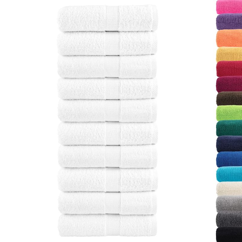 Casa si Gradina - Textile si covoare - Textile baie - Prosoape - Prosoape oaspeti premium 10 buc. alb 30x50cm 600gsm 100% bumbac - Infinity.ro