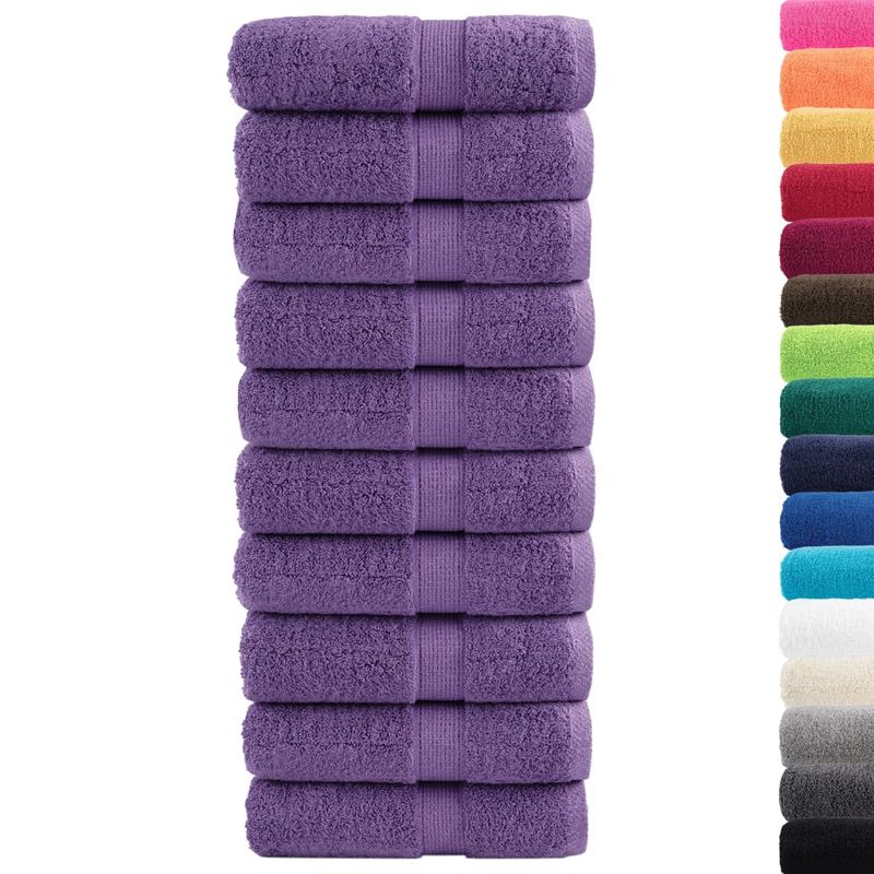 Casa si Gradina - Textile si covoare - Textile baie - Prosoape - Prosoape premium 10 buc., violet 30x30 cm, 600 gsm 100% bumbac - Infinity.ro