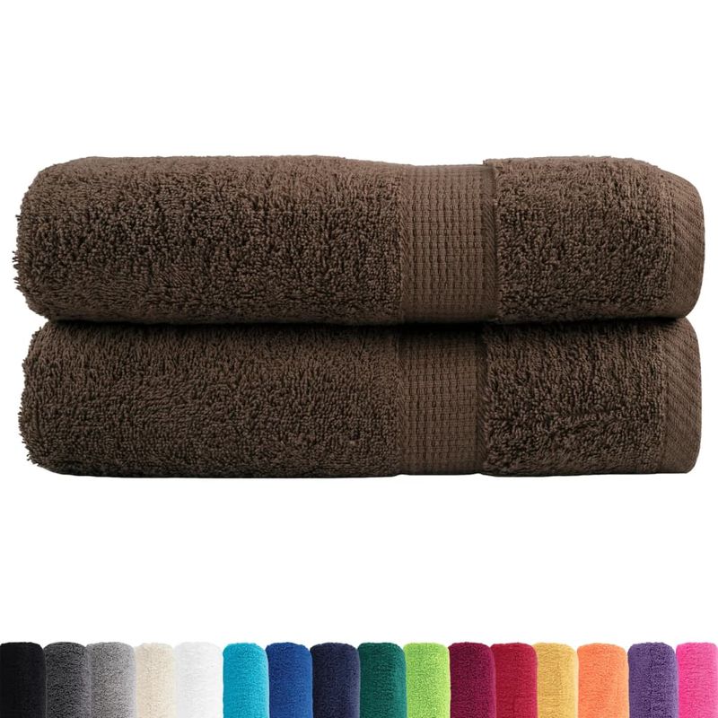 Casa si Gradina - Textile si covoare - Textile baie - Prosoape - Prosoape de baie premium 2buc maro 100x150cm 600gsm 100% bumbac - Infinity.ro