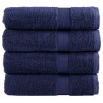 Casa si Gradina - Textile si covoare - Textile baie - Prosoape - Prosoape de maini premium 4 buc 50x100cm 600gsm 100% bumbac, bleumarin - Infinity.ro