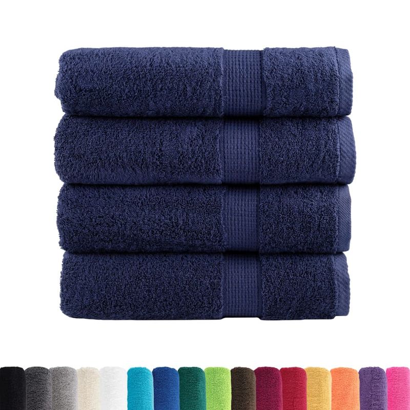 Casa si Gradina - Textile si covoare - Textile baie - Prosoape - Prosoape de maini premium 4 buc 50x100cm 600gsm 100% bumbac, bleumarin - Infinity.ro