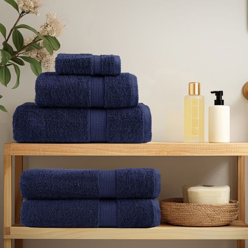 Casa si Gradina - Textile si covoare - Textile baie - Prosoape - Prosoape de maini premium 4 buc 50x100cm 600gsm 100% bumbac, bleumarin - Infinity.ro