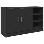 Casa si Gradina - Mobilier - Mobilier baie - Comode baie - Dulap de chiuveta, negru, 90x29x55 cm, lemn prelucrat - Infinity.ro